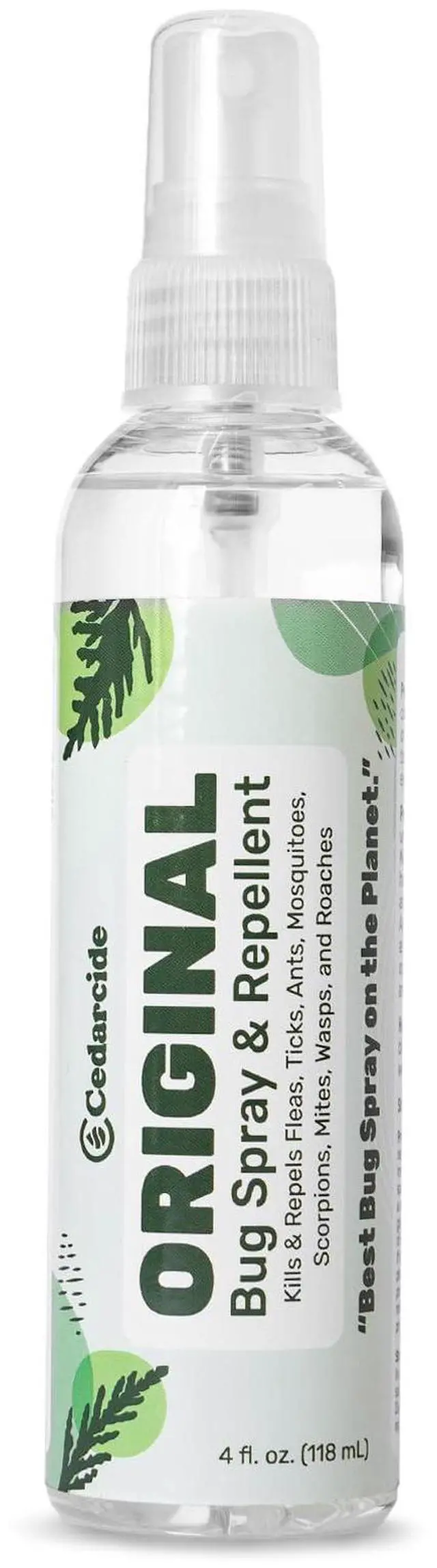 Main image of Original Bug Spray | Repel & Kill Fleas, Ticks, Mosquitoes, Mites, Ants & Chiggers | for use on People, Pets & Home | Natural Cedar Oil | Eco-Friendly | 4 Oz