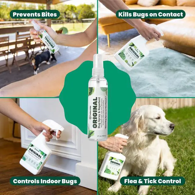Alt view image 3 of 7 - Original Bug Spray | Repel & Kill Fleas, Ticks, Mosquitoes, Mites, Ants & Chiggers | for use on People, Pets & Home | Natural Cedar Oil | Eco-Friendly | 4 Oz