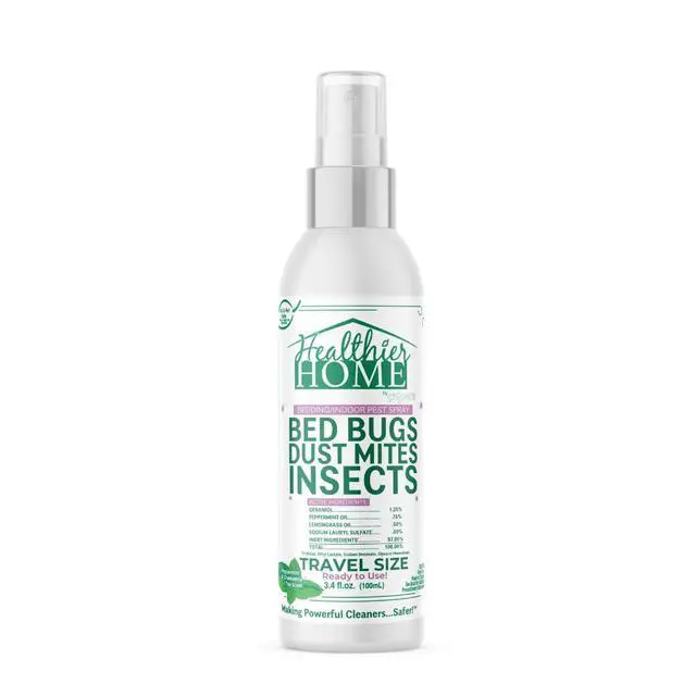 Alt view image 7 of 7 - Travel Size Bed Bug & Insect Repellent, Natural, TSA Approved Indoor Pest Control Spray for Travel & Home, Plant-Based Dust Mite, Ant, Spider, Fly Killer, Peppermint Scent, 3.4 Fl Oz