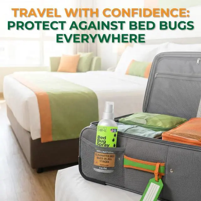 Alt view image 4 of 7 - TSA Approved Travel Bed Bug Spray (3.4 oz) Natural Bed Bug & Mite Killer, Destroys Eggs on Contact, Non-Staining for Hotel Mattresses & Luggage