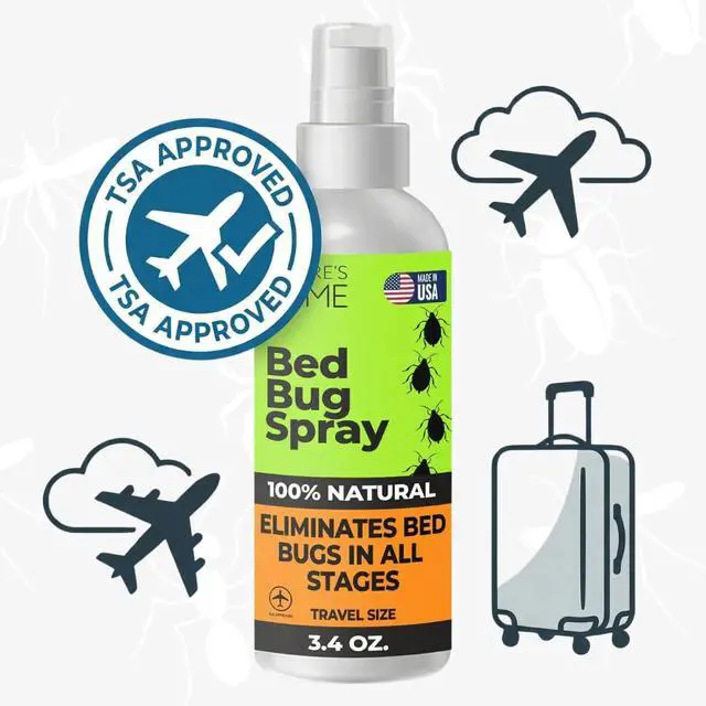 Alt view image 5 of 7 - TSA Approved Travel Bed Bug Spray (3.4 oz) Natural Bed Bug & Mite Killer, Destroys Eggs on Contact, Non-Staining for Hotel Mattresses & Luggage