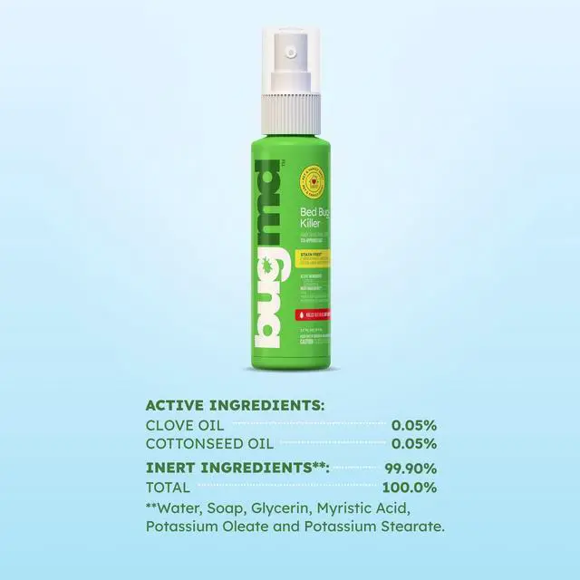 Alt view image 6 of 6 - Bed Bug & Mite Spray - TSA Approved 3.7 oz - Child & Pet Safe, Stain & Odor Free - Lice, Tick, Fly, Mosquito, Flea, Dust Mite Treatment - Travel Essential for Hotels, Suitcases, Backpacks, Shoes