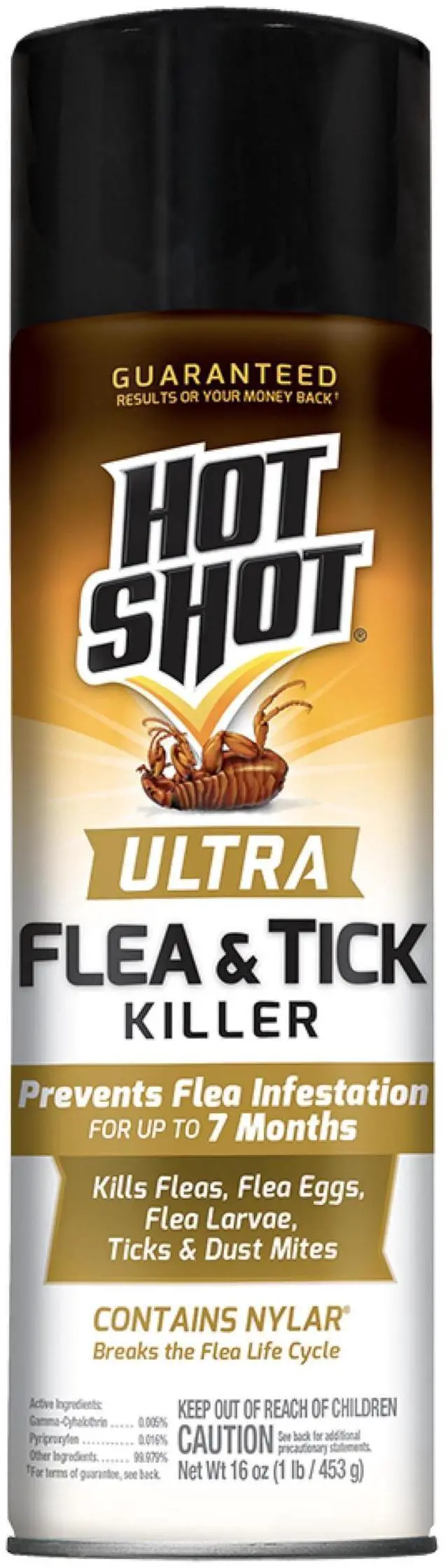 Main image of Ultra Flea & Tick Killer (Aerosol), Formula Kills Fleas, Flea Eggs and Flea Larvae, Ticks, Carpet Beetles and Dust Mites, 16 Ounces