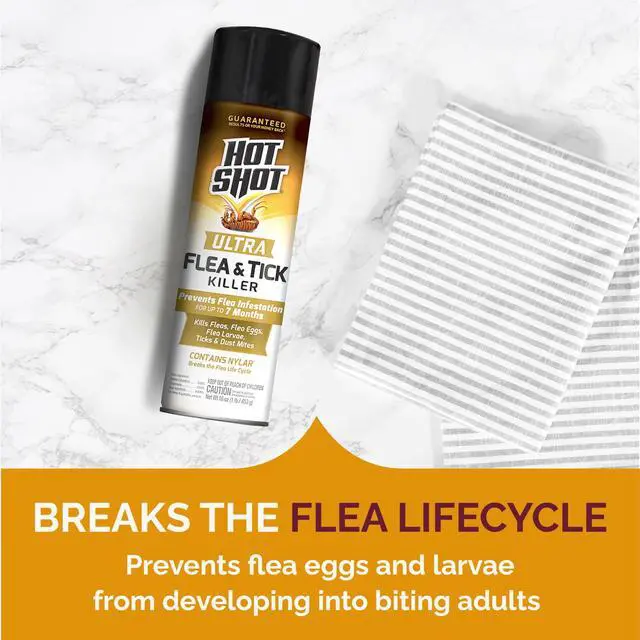 Alt view image 2 of 5 - Ultra Flea & Tick Killer (Aerosol), Formula Kills Fleas, Flea Eggs and Flea Larvae, Ticks, Carpet Beetles and Dust Mites, 16 Ounces
