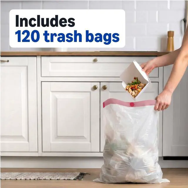 Alt view image 4 of 6 - Trash Bags, Tall Kitchen Drawstring, Unscented, 13 Gallon, 120 Count, Pack of 1, Packaging May Vary