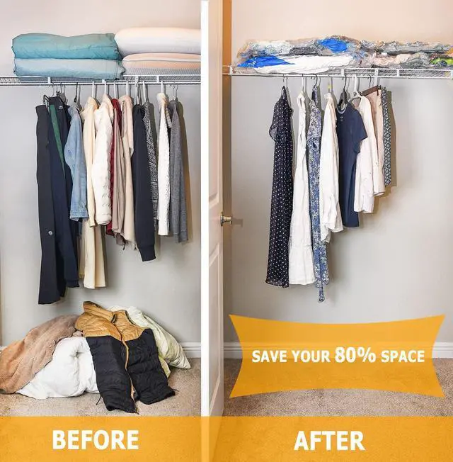 Alt view image 3 of 5 - Vacuum Storage Bags, Space Saver Sealer Bags,Vacuum seal bags for clothing, Pillows, Comforters, Blankets, Bedding,Travel,6 LARGE