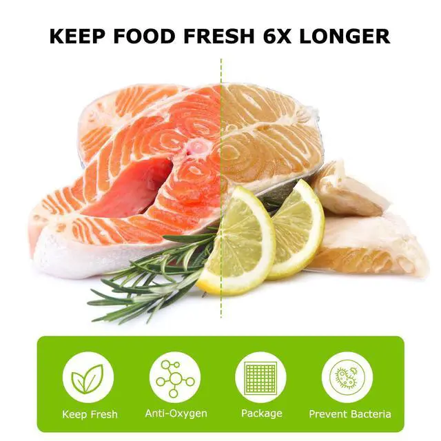 Alt view image 6 of 7 - Precut Vacuum Bags 100 Quart 8" x 12", BPA Free, Commercial Grade Textured Food Sealer Bag, Thick Embossed Bags for Storage and Sous Vide Cooking VB3205