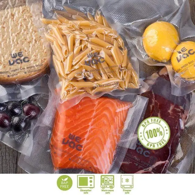 Alt view image 5 of 7 - Vacuum Sealer Bags 100 Quart 8x12 Inch for Food Saver, Seal a Meal, Weston. Commercial Grade, BPA Free, Heavy Duty, Great for vac storage, Meal Prep or Sous Vide