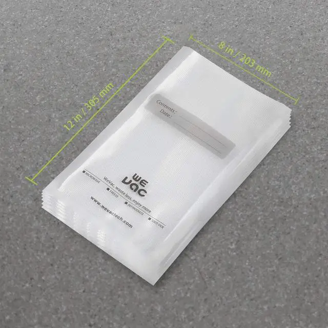 Alt view image 7 of 7 - Vacuum Sealer Bags 100 Quart 8x12 Inch for Food Saver, Seal a Meal, Weston. Commercial Grade, BPA Free, Heavy Duty, Great for vac storage, Meal Prep or Sous Vide