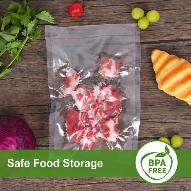 Alt view image 6 of 7 - Vacuum Sealer Bags for Food, 200pcs Food Saver Seal Bags Quart 8" x 12", BPA Free Precut Commercial Grade, Puncture Resistant for Meal Prep, Sous Vide, Freezer