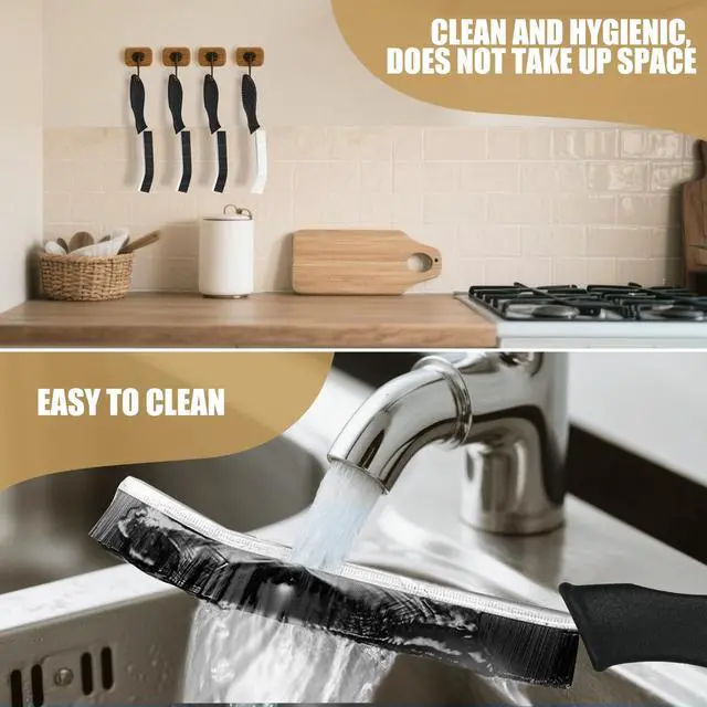 Alt view image 5 of 5 - 4Pcs Crevice Cleaning Brushes for Household Use, Grout Cleaner Brush, Hard Bristle Groove, Gap Cleaning Tool, Suitable for Areas Usually Difficult to Reach