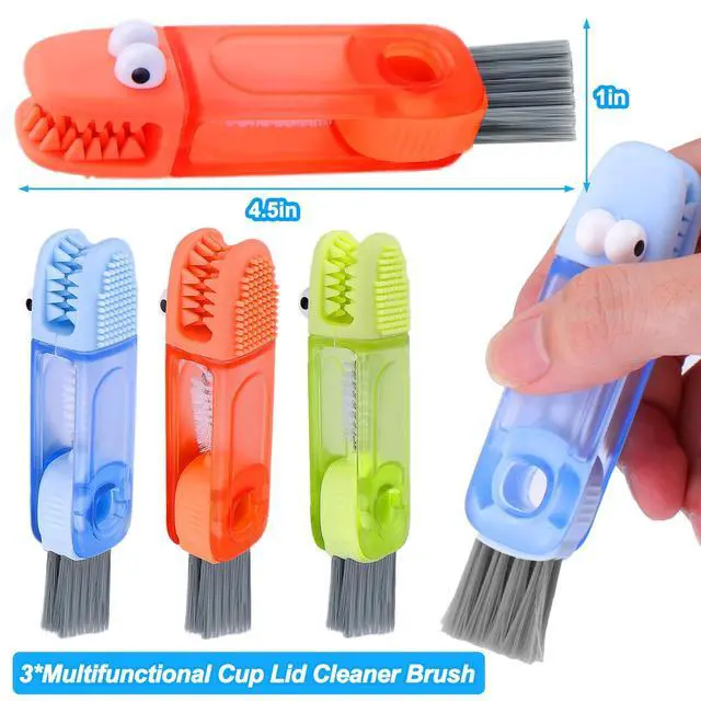 Alt view image 7 of 7 - 4 in 1 Cup Lid Gap Cleaning Brush Set,Multifunctional Water Bottle Lid Cleaner Brush,3 Pack Water Bottle Crevice Cleaning Tool,Tumbler Lid Cleaner Brush for Stanley/YETI Cup,Kitchen Gadgets
