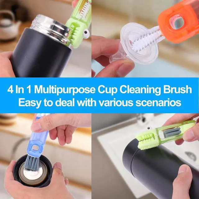Alt view image 3 of 7 - 4 in 1 Cup Lid Gap Cleaning Brush Set,Multifunctional Water Bottle Lid Cleaner Brush,3 Pack Water Bottle Crevice Cleaning Tool,Tumbler Lid Cleaner Brush for Stanley/YETI Cup,Kitchen Gadgets