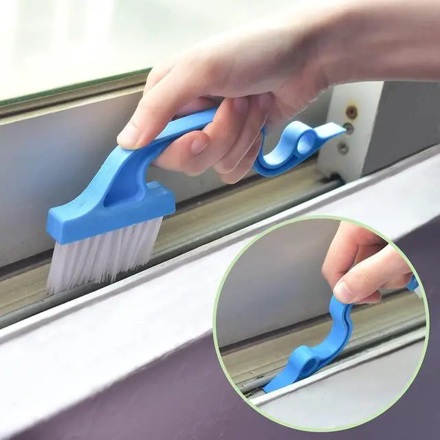 Alt view image 2 of 7 - Crevice Gap Cleaning Brush Tool, 6pcs Hand-held Groove Gap Cleaning Tools, 2 in 1 Dustpan Cleaning Brushes, Shutter Door Window Track Kitchen Cleaning Brushes Kit