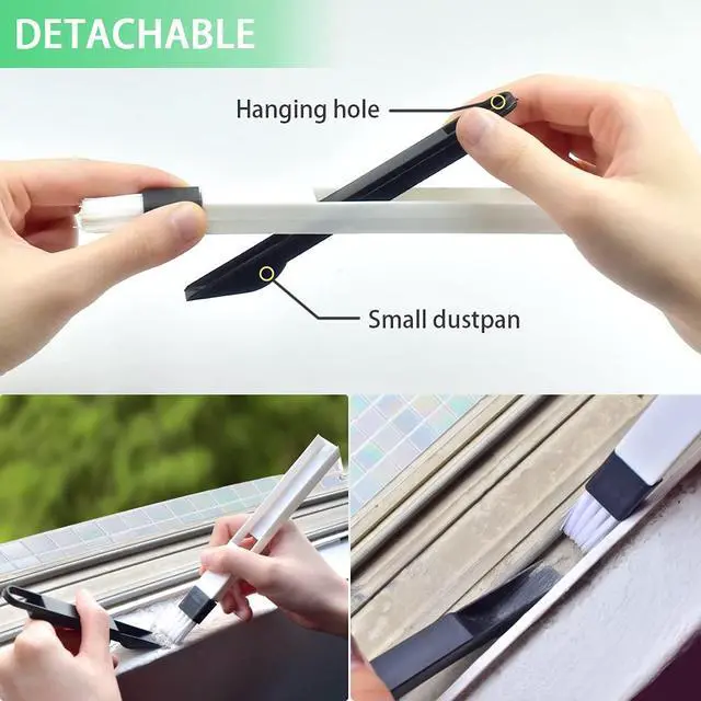 Alt view image 5 of 7 - Crevice Gap Cleaning Brush Tool, 6pcs Hand-held Groove Gap Cleaning Tools, 2 in 1 Dustpan Cleaning Brushes, Shutter Door Window Track Kitchen Cleaning Brushes Kit