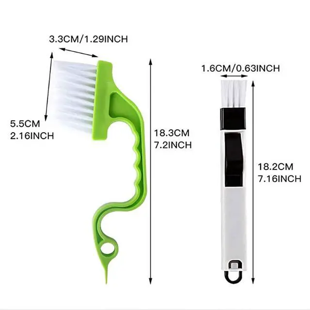 Alt view image 7 of 7 - Crevice Gap Cleaning Brush Tool, 6pcs Hand-held Groove Gap Cleaning Tools, 2 in 1 Dustpan Cleaning Brushes, Shutter Door Window Track Kitchen Cleaning Brushes Kit