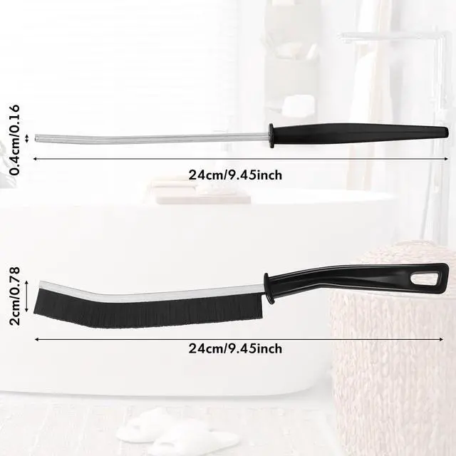 Alt view image 2 of 7 - 6P Crevice Cleaning Brush Hard Bristle Crevice Grout Cleaner Brush Thin Brush Gap Grout Cleaner for for Household Use, Bathroom, Kitchen