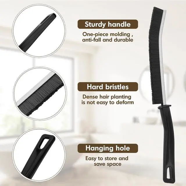 Alt view image 4 of 7 - 6P Crevice Cleaning Brush Hard Bristle Crevice Grout Cleaner Brush Thin Brush Gap Grout Cleaner for for Household Use, Bathroom, Kitchen