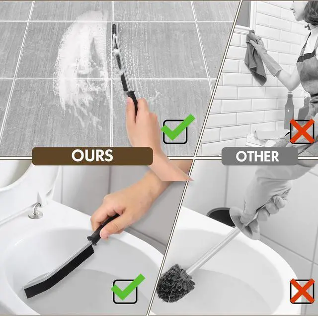 Alt view image 6 of 7 - 6P Crevice Cleaning Brush Hard Bristle Crevice Grout Cleaner Brush Thin Brush Gap Grout Cleaner for for Household Use, Bathroom, Kitchen