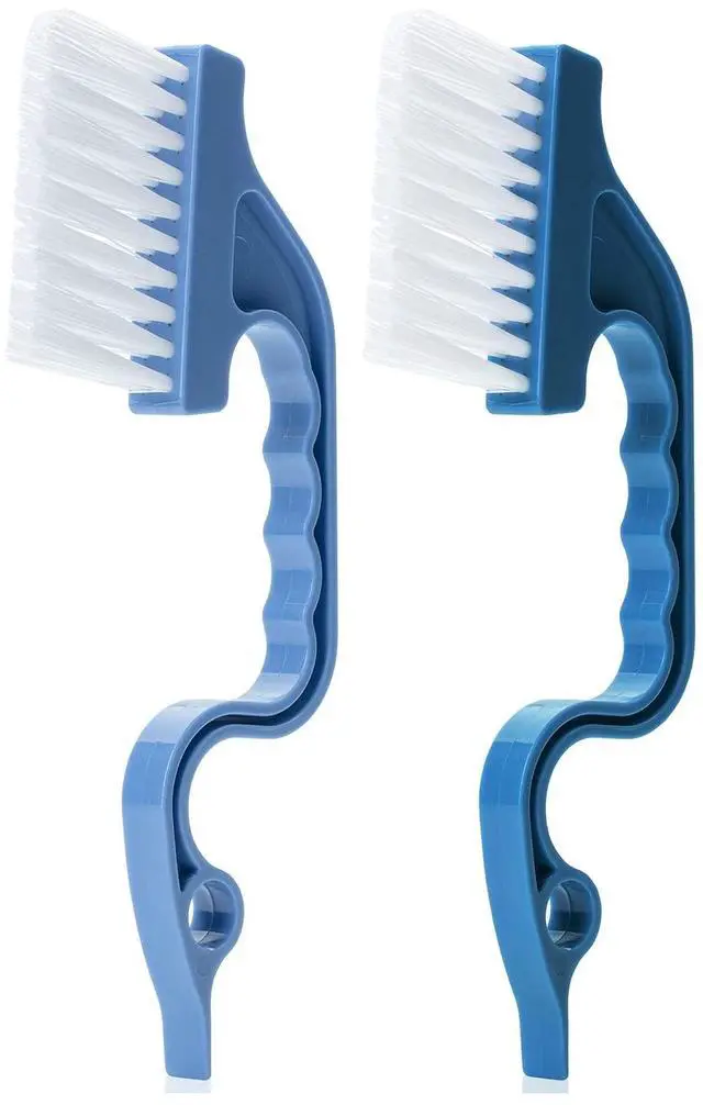 Main image of Window Track Cleaning Brush, 2 Pack, Blue Ergonomic Handle
