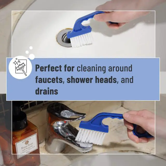 Alt view image 5 of 7 - Window Track Cleaning Brush, 2 Pack, Blue Ergonomic Handle