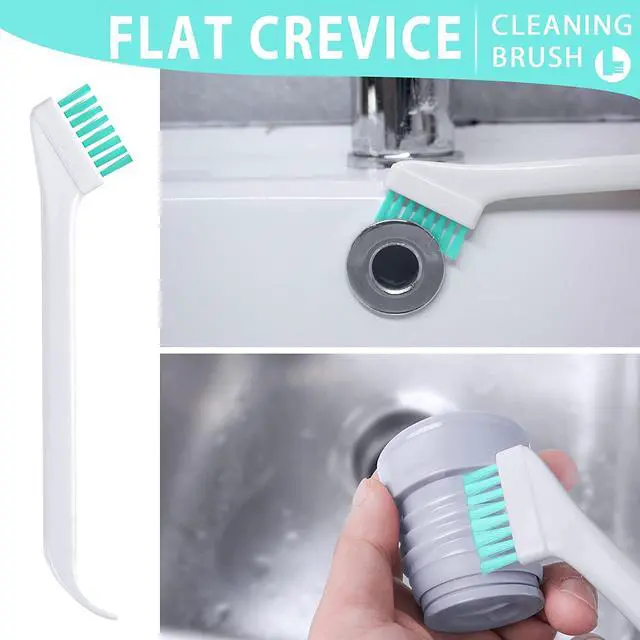 Alt view image 2 of 6 - Small Cleaning Brushes Set, 4 pcs Crevice Household Cleaning Tool for Window Track Groove Sliding Door Bottle Gaps Humidifier Baseboard, Tiny Detail Scrub Cleaner Tool Gadget Kitchen Bathroom Set