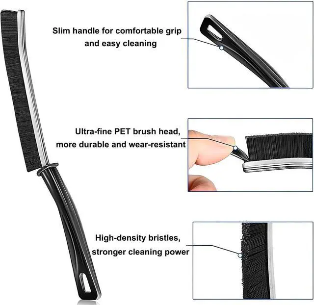Alt view image 3 of 7 - Gap Cleaning Brush Grout Cleaner Brush with Hard Handle Scrub Deep Tile Joints Stiff Angled Bristles for Showers, Bathtubs, Kitchens - Multi-Surface All-Around Household Cleaning Tool