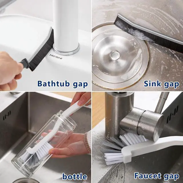 Alt view image 2 of 5 - 11Pcs Crevice Cleaning Brush,Gap Cleaning Brush with Long Handle,Small Gap Cleaning Brush for Bathroom Kitchen Toilet Water Cup Bottle and Window Groove