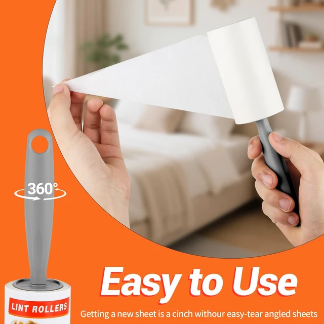 Alt view image 3 of 6 - Lint Roller,Extra Sticky Pet Hair Remover for Clothes,220 Sheets | Efficiently removes dog and cat fur, lint and fluff, ideal cleaning tool for pet owners at home and travel