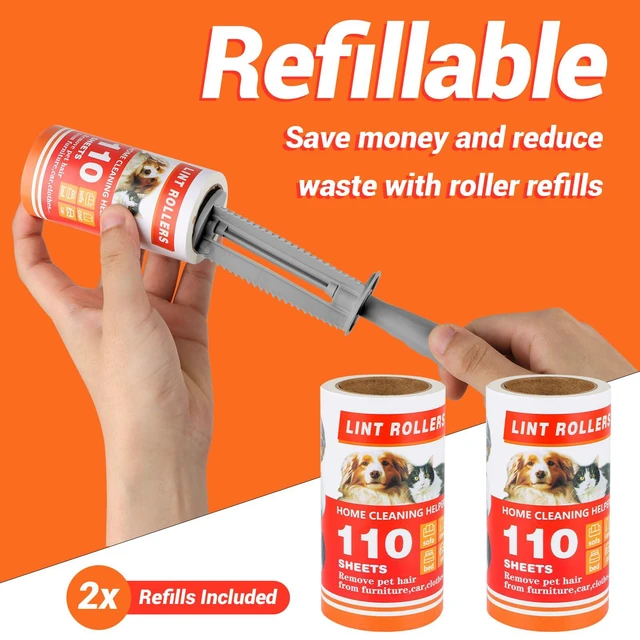 Alt view image 6 of 6 - Lint Roller,Extra Sticky Pet Hair Remover for Clothes,220 Sheets | Efficiently removes dog and cat fur, lint and fluff, ideal cleaning tool for pet owners at home and travel
