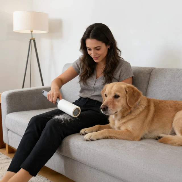 Alt view image 5 of 6 - Lint Roller,Extra Sticky Pet Hair Remover for Clothes,220 Sheets | Efficiently removes dog and cat fur, lint and fluff, ideal cleaning tool for pet owners at home and travel