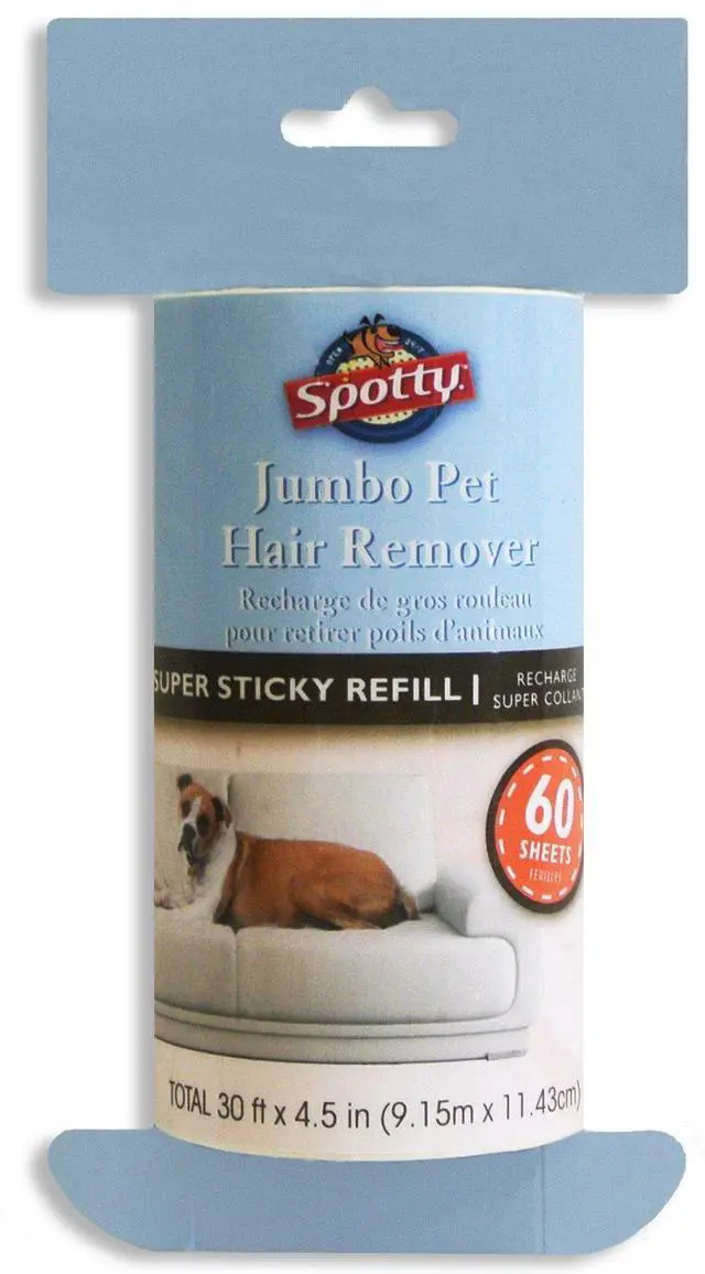 Main image of Jumbo Extra Sticky, Adhesive Lint Roller Refill, Pet Cat & Dog Hair Remover for Clothes and Furniture, 60 Sheet ct