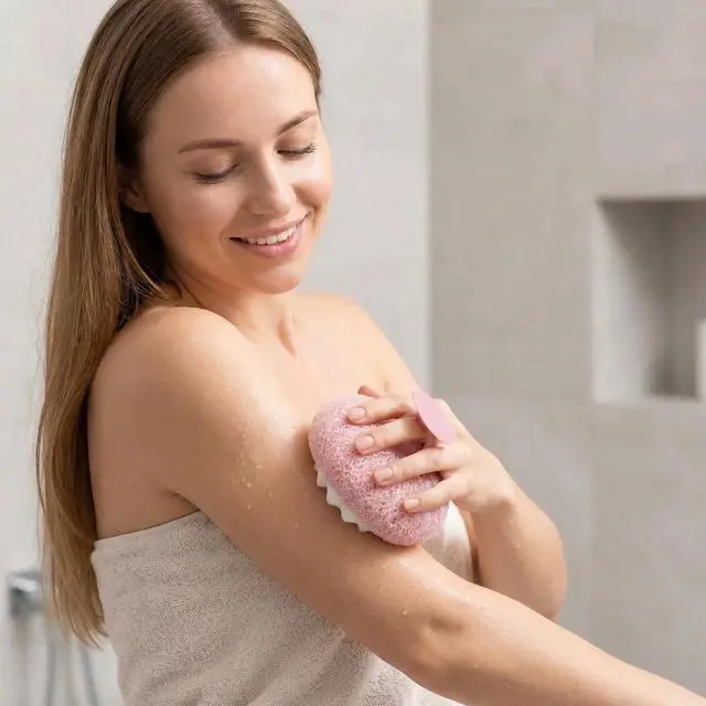Alt view image 3 of 7 - 4 Pcs Super Soft Sunflower Suction Cup Bath Ball, New Upgraded 2-in-1 Sunflower Ball Exfoliating Bath Sponge Cleaning Brush, Mesh Shower Body Sponge Accessories for Women, Men
