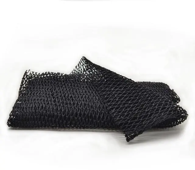 Main image of African Net Sponge - Authentic Exfoliating Bath Wash Cloth, Black Owned, Long Body Scrubber, Shower & Bath Accessories for Dead Skin Removal (Black)