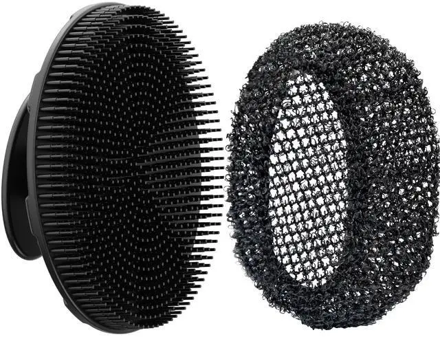 Main image of Bath Loofah Exfoliating Net Sponge Mesh Case with Silicone Body Scrubber