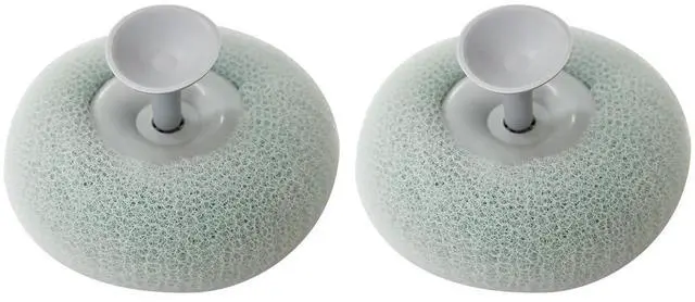 Main image of 2Pcs Bath Sponge Brush with Suction Cup Shower Loofah Sponge Bath Mesh Ball for Clean Body Exfoliation