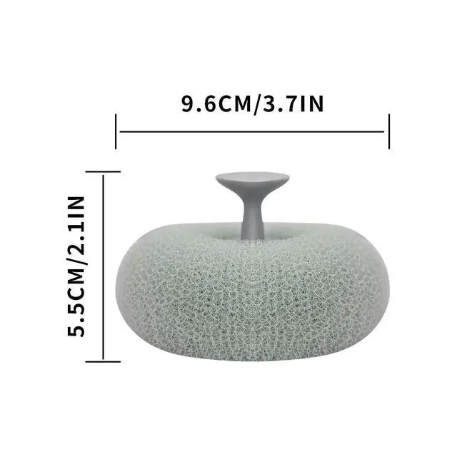 Alt view image 5 of 7 - 2Pcs Bath Sponge Brush with Suction Cup Shower Loofah Sponge Bath Mesh Ball for Clean Body Exfoliation