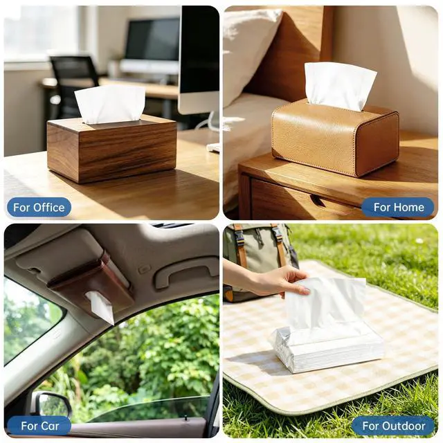 Alt view image 7 of 7 - Car Tissue Refills, 3-Ply, 4 Packs