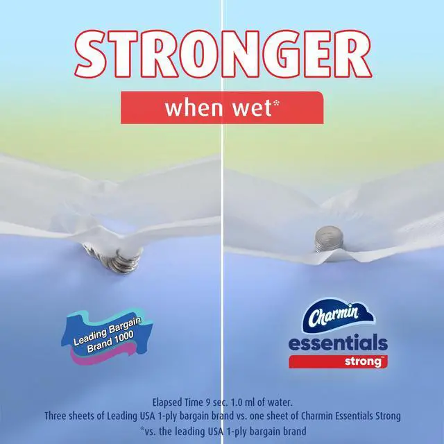 Alt view image 3 of 7 - Essentials Strong Toilet Paper 6 Mega Rolls, 429 sheets per roll