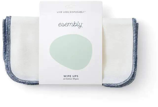 Main image of Wipe Ups, Organic Cotton Reusable Baby Wipes, Soft and Sturdy Washable Cloth Diaper Wipes, One Size, 12-pk