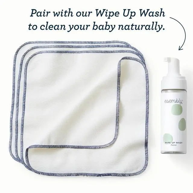 Alt view image 4 of 5 - Wipe Ups, Organic Cotton Reusable Baby Wipes, Soft and Sturdy Washable Cloth Diaper Wipes, One Size, 12-pk