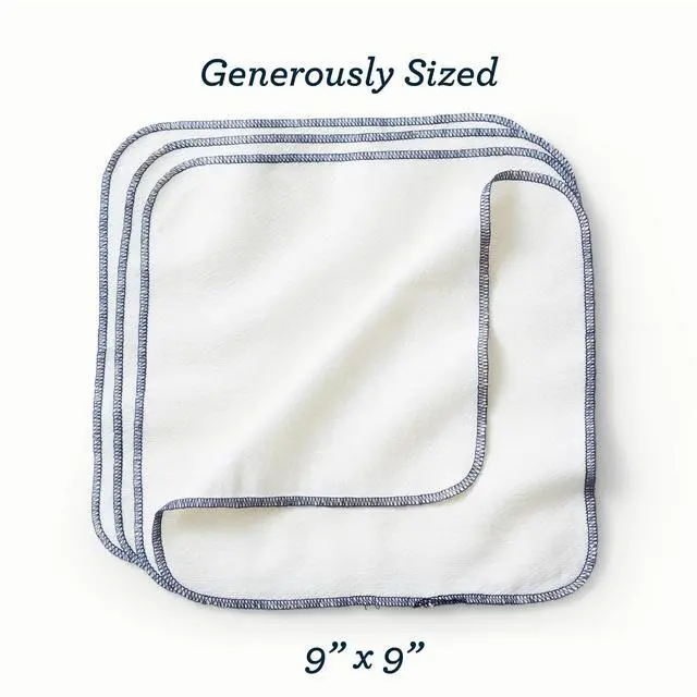 Alt view image 5 of 5 - Wipe Ups, Organic Cotton Reusable Baby Wipes, Soft and Sturdy Washable Cloth Diaper Wipes, One Size, 12-pk