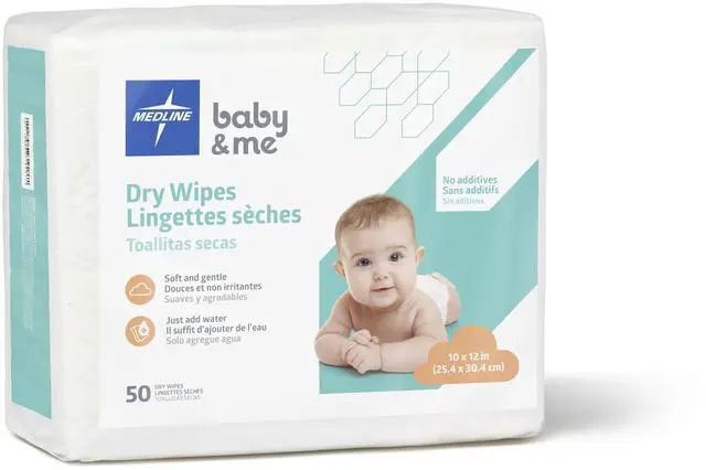 Main image of Ultrasoft Disposable Dry Cleansing Cloths, Fragrance-Free, 10 x 13 inches, 50 per Bag, One Bag