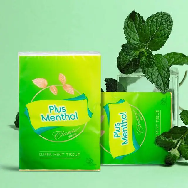Alt view image 2 of 7 - Menthol Lotion Pocket Tissues, Travel Size, Strong 4-Ply, 2 Pack (20 Tissues Total)