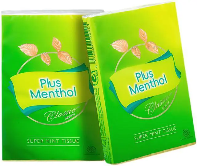 Main image of Menthol Lotion Pocket Tissues, Travel Size, Strong 4-Ply, 2 Pack (20 Tissues Total)