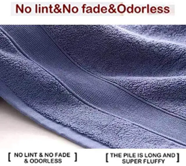 Alt view image 5 of 7 - Bathroom Hand Towels (14x30 inch), Home Soft Cotton Super Soft Highly Absorbent Hand Towels for Bath, Hand, Face, Gym and Spa (Navy Blue,2 Pack)