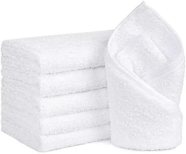 Main image of 6-Pack White Hand Towels - Quick Drying & Absorbent Microfiber Gym Towels 16x28 inches - Lightweight & Thin White Yoga Towel - Multi-Purpose Camping Towel for SPA, Hotel & Bathroom