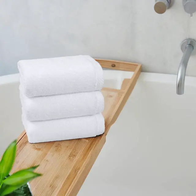 Alt view image 5 of 6 - 8-Pack Soft, Highly Absorbent, Quick-Dry Hand Towels, 100% Cotton, 28" x 16", White