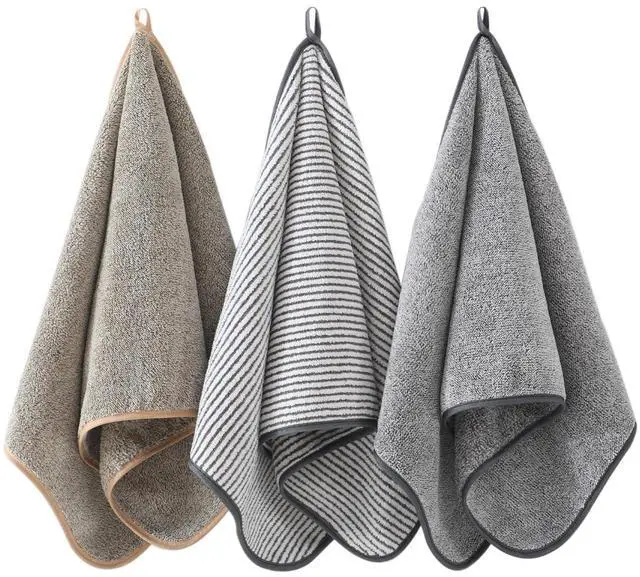 Main image of 3 Pack Microfiber Hand Towels for Bathroom, Ultra Soft & Super Absorbent