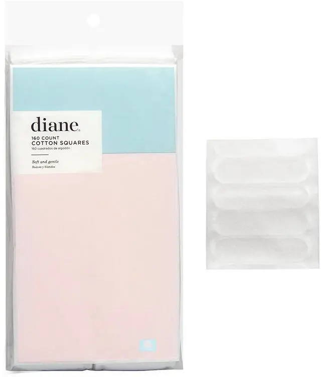 Main image of Cotton Squares for Face & Skincare, 100% Pure Cotton for Makeup Removal, Toner Application, Nail Polish Removal & Facial Cleansing, Durable Multi-Layer Textured Squares, Gentle on Skin 160-count